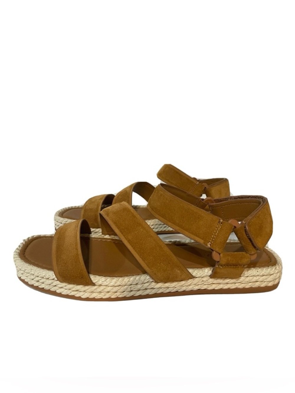 Vince Suede Strappy Espadrille Sandals - Brown